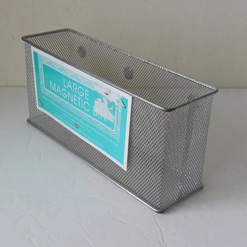 Mesh Magnetic Locker Magnetic Safe Space Storage Box Bin Silver by MSA NEW